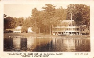 Kawartha Lakes Canada Beachwood on Deer Bay Real Photo Vintage Postcard AA104197