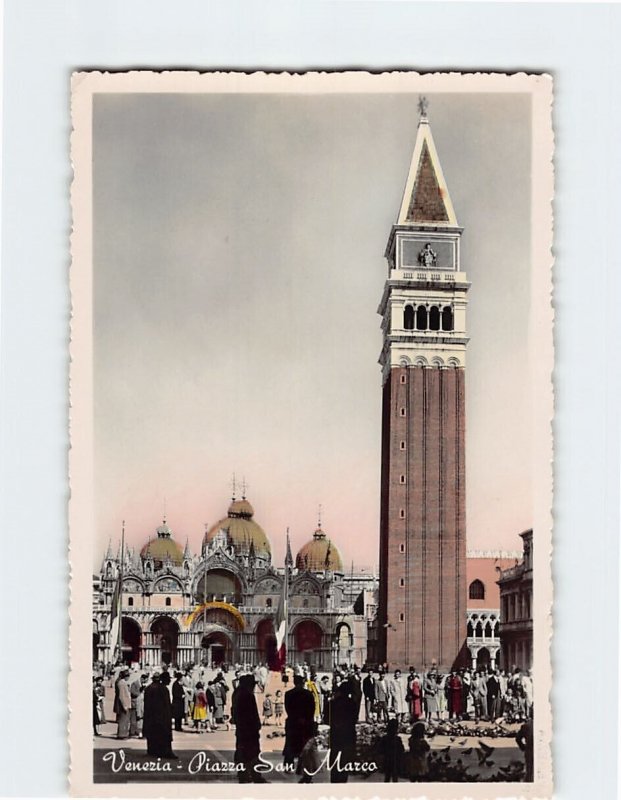 Postcard St. Mark Square, Venice, Italy