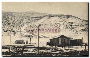 Postcard Old Barracks in snow