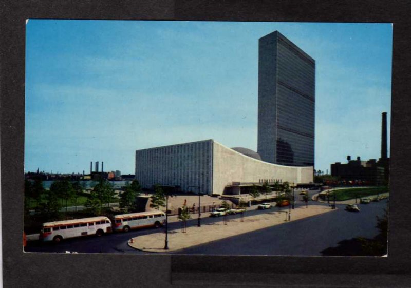 NY United Nations Bldg Buildings New York City Postcard NYC East River