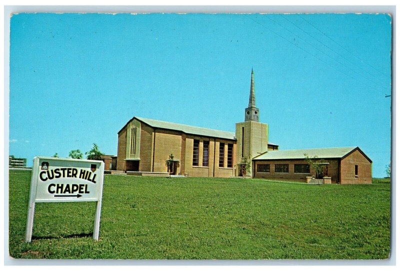 c1959 US Army Chapel Church Exterior Custer Hill Fort Riley Kansas KS Postcard 
