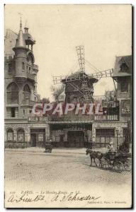 Old Postcard Paris Moulin Rouge