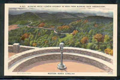 North Carolina colour PC Blowing Rock Lenoir Highway unused