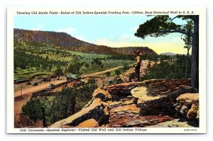 Postcard Battle Field Old Indian-Spanish Trading Post Glorieta Pass N. Mex.