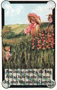 Vintage Postcard 1911 Now Love Is Cunnin A Little Thing Lovers Valentine