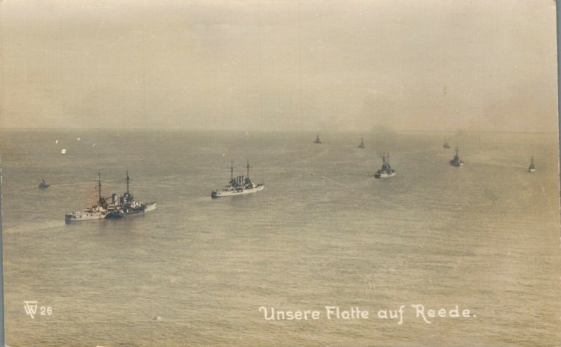 Unsere Flotte auf Rede Real Photo Battle Ships 03.86