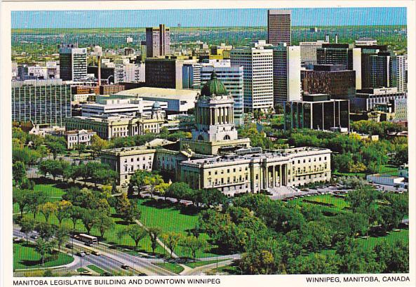 Canada Legislative Building and Downtown Winnipeg Manitoba