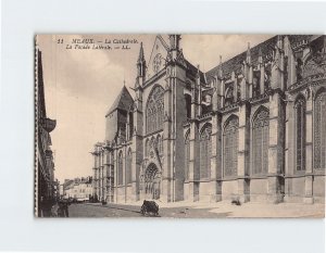 Postcard La Façade Latérale, La Cathedrale, Meaux, France