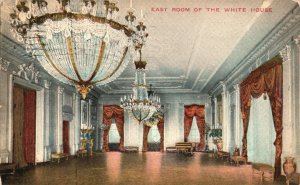 Vintage Postcard 1910  East Room of White House Home of President United States