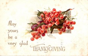 Thanksgiving Greetings With Grapes 1912