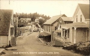 South Bristol Maine ME Eastern Illus Real Photo Vintage Postcard