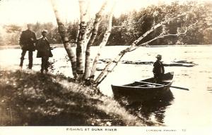 Prince Edward Island ~ Fishing at DUCK POND RPPC Real Photo