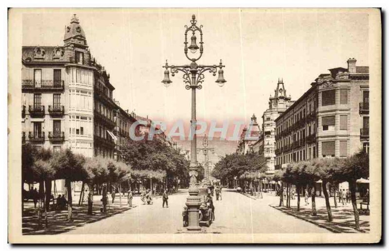 Postcard Old San Sebastian Avenida de la Libertad