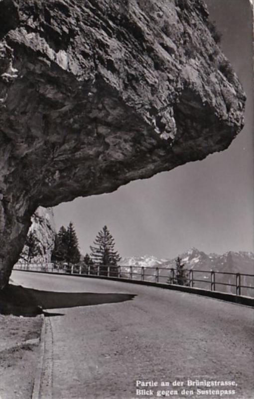 Switzerland Partie an der Bruenigstrasse Blick gegen den Sustenpass 1955 Photo