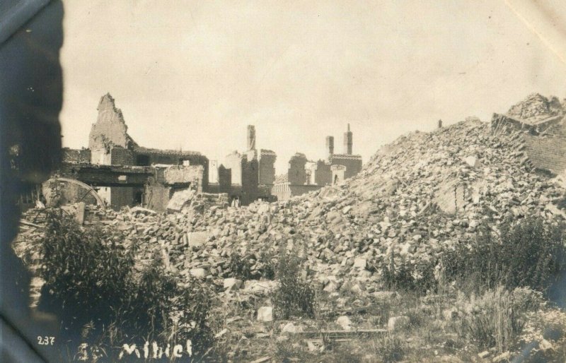 c1916 RPPC WW1 Trenches Bombing Battle Of Saint Mihiel #2 Vintage Postcard P118 