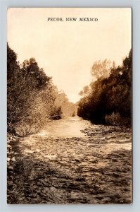 c1920 RPPC Pecos NM New Mexico River Rapids Real Photo Postcard