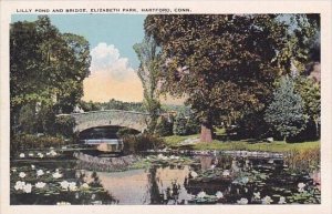 Lilly Pond And Bridge Elizabeth Park Hartford Connecticut