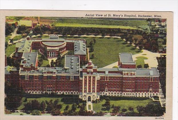 Minnesota Rochester Aerial View Of St Mary's Hospital 1951 Curteich