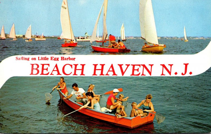 New Jersey Beach Haven Crabbing and Sailing On Little Egg Harbor