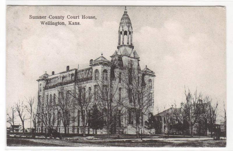 Court House Wellington Kansas 1908 postcard