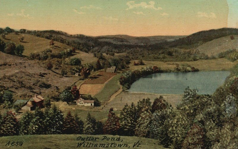 Vintage Postcard Cutter Pond Near Limehurst Lake Campground Williamstown Vermont