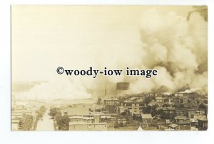 su3214 - Fire at West St Johns Docks , New Brunswick Canada June 1931 - postcard