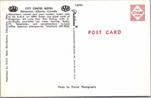 Postcard MOTEL SCENE Edmonton Alberta AB AL9593