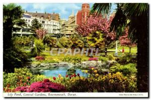 Old Postcard Lily Pond Central Gardens Bournemouth Dorset