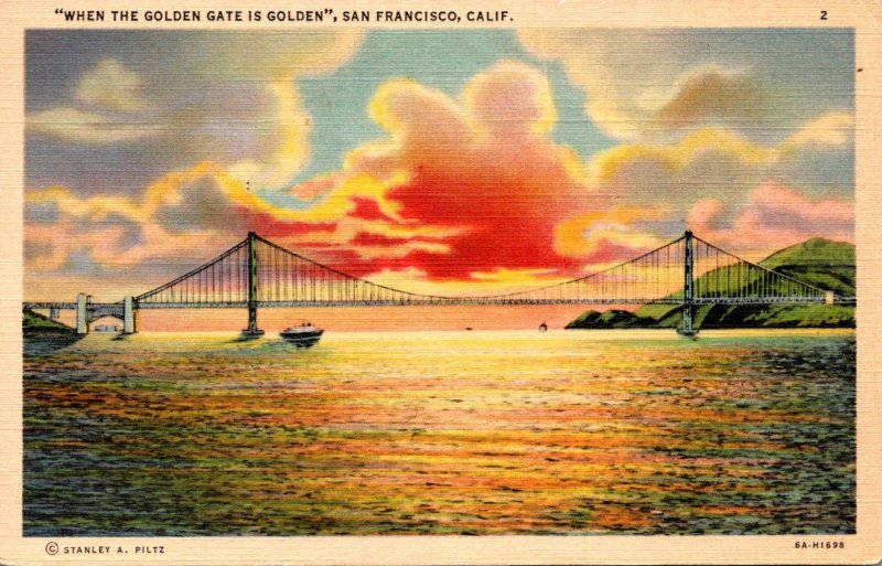 California San Francisco When The Golden Gate Is Golden