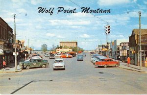 Wolf Point Montana Street Scene Vintage Postcard AA56228