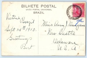 Brazil Postcard Government Palace Vitoria Espirito Santo 1910 Antique
