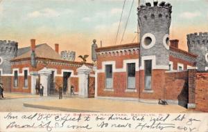 BROOKLYN NEW YORK~ENTRANCE TO BROOKLYN NAVY YARD POSTCARD 1908 PMK