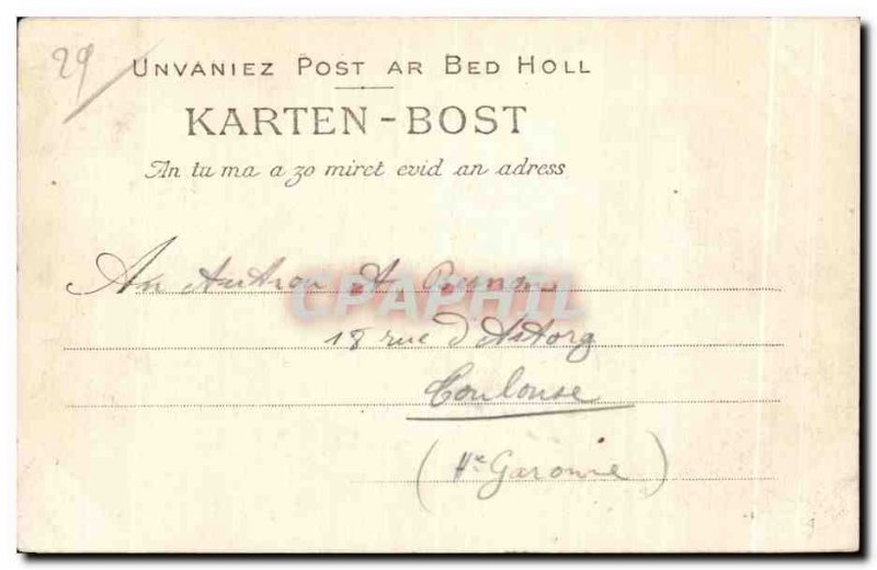 Old Postcard Pointe Penmarch Bay Torch blades study by storm