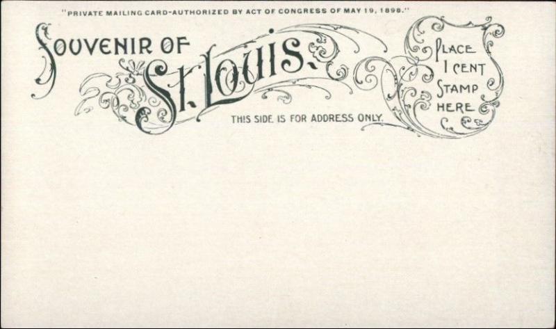 St. Louis MO Multi-View Forest Park c1900 Souvenir Private Mailing Card