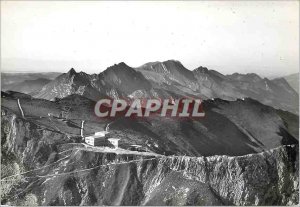 Modern Postcard Aerial view of Grand Hotel de Naye rocks alt 2045 m