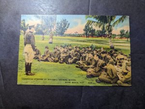 Mint USA Military Postcard Candidates Studying Officers Training School Miami FL