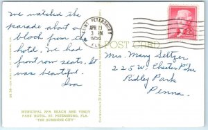 Postcard - Municipal Spa Beach And Vinoy Park Hotel - St. Petersburg, Florida