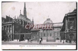 Postcard Old Paris Palais de Justice & Sainte Chapelle