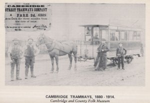 Cambridge Tramways Victorian Cambs Tram Poster Postcard