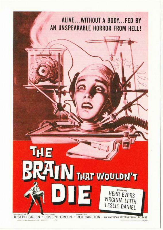 Postcard of The Brain That Wouldn't Die SciFi Horror Movie