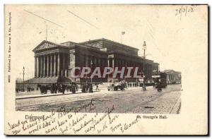 Old Postcard Liverpool St George's Hall