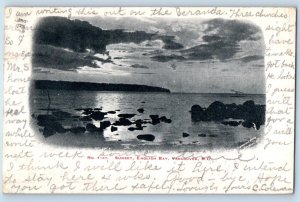 Vancouver British Columbia Canada Postcard Sunset English Bay 1906 Antique