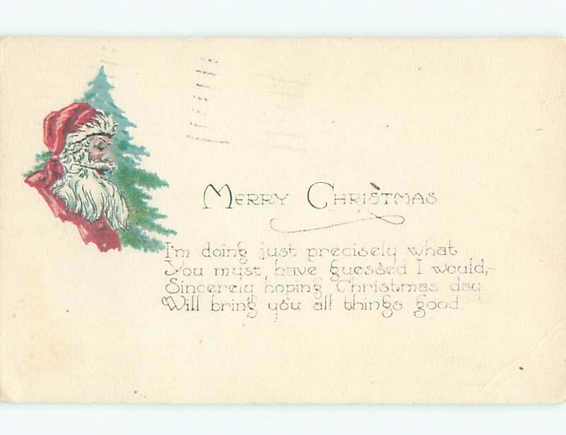 Divided-Back SANTA CLAUS CHRISTMAS SCENE Great Postcard W8284