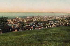 1907 Bird's Eye View of Wilkes-Barre PA Houses Hill Luzerne Co RARE DB Postcard