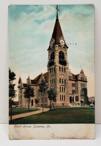 Scranton Pa, Court House 1908 Undivided Back Postcard C1