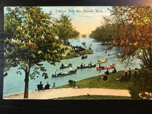 Vintage Postcard 1926 Lagoon, Belle Island, Park Detroit, Michigan (MI)