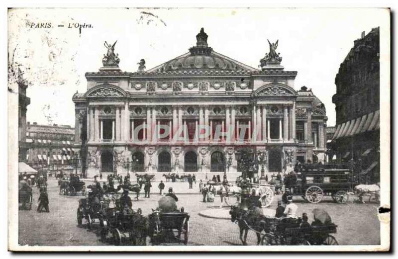 Paris - 9 - L & # 39Opera - horse - horse - Old Postcard