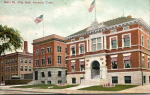 Connecticut Ansonia City Hall On Main Street