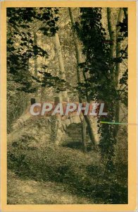 Old Postcard Suippes Park Buirette The Rustic Bridge