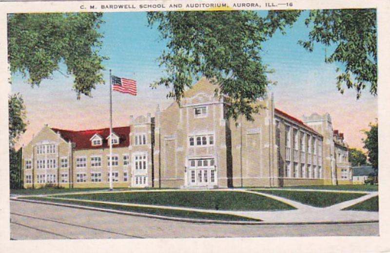 Illinois Aurora C M Bardwell School and Auditorium
